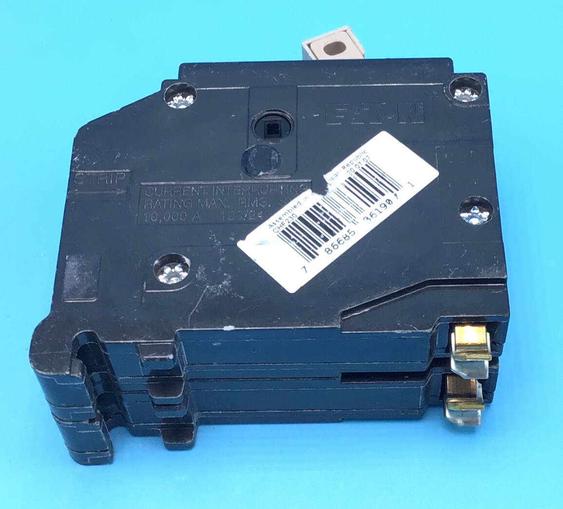 Lot of 5 New Circuit Breakers Eaton Cutler-Hammer CH230 CHF230 30 Amp 2 Pole