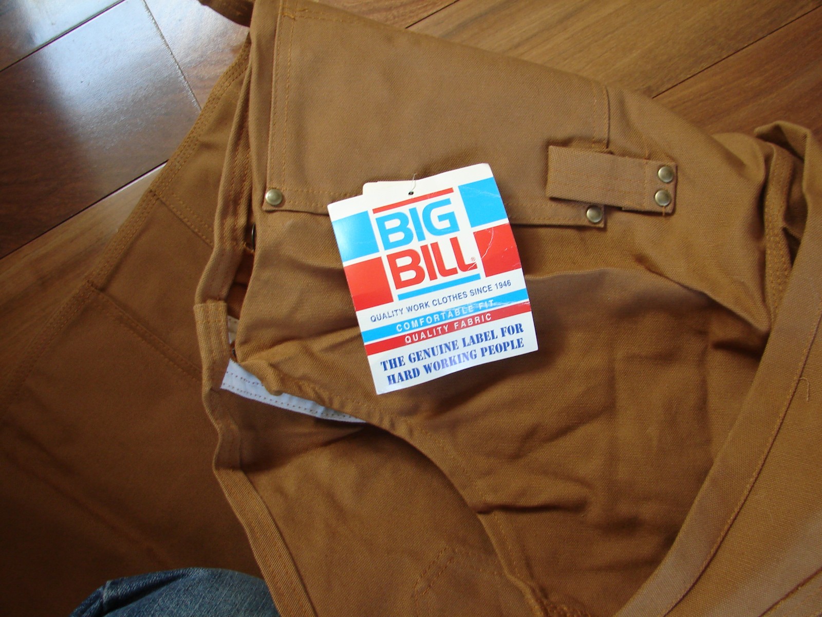 Big Bill Heavy Duck Double Knee Carpenter Bib Overall Size 44×32 Made In Canada