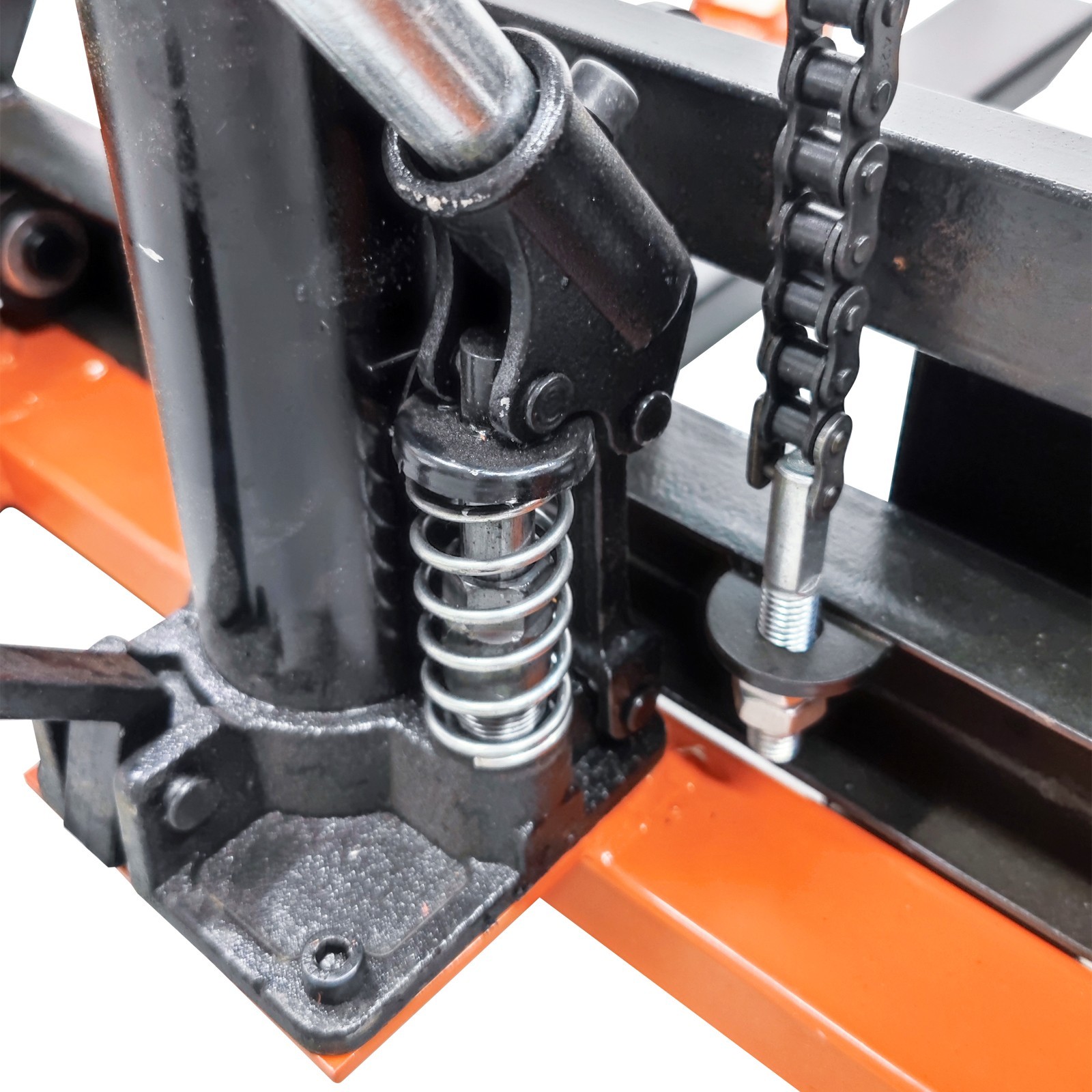 400Lb/200Kg Hand Forklift Truck Manual Push/Pull Winch Stacker Cargo Trolley