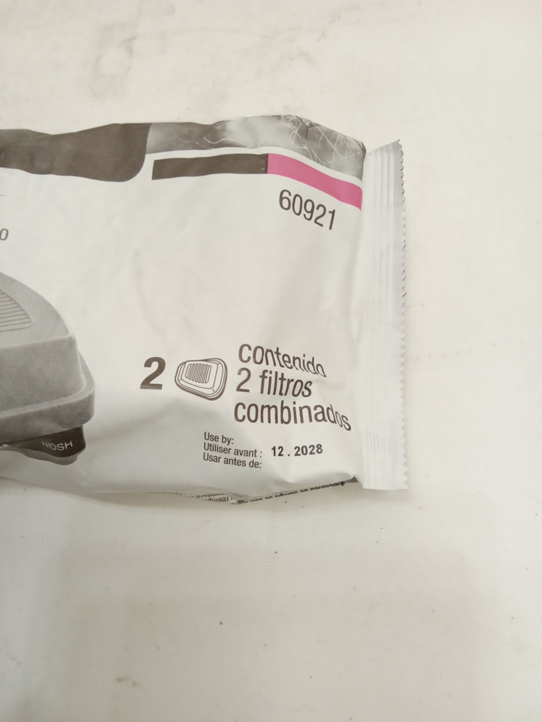 2x 3M 60921 Organic Vapor Combo Cartridge/Filter, 2 Packages of 2 Cartridges