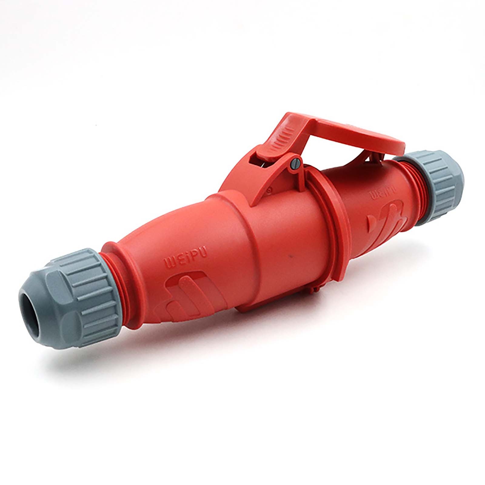32A 5 PIN RED INDUSTRIAL PLUGS & SOCKETS 3 PHASE 3P+N+E IP44 MALE/FEMALE