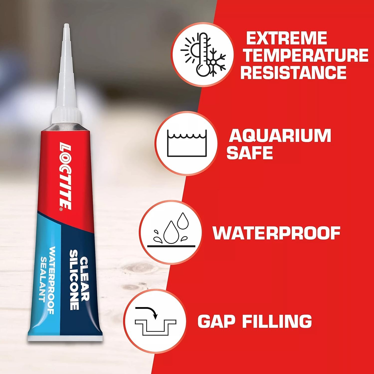 Silicone Sealant, Clear, 2.7 fl oz Tube, 1 Pack – 100% Waterproof Sealant for…