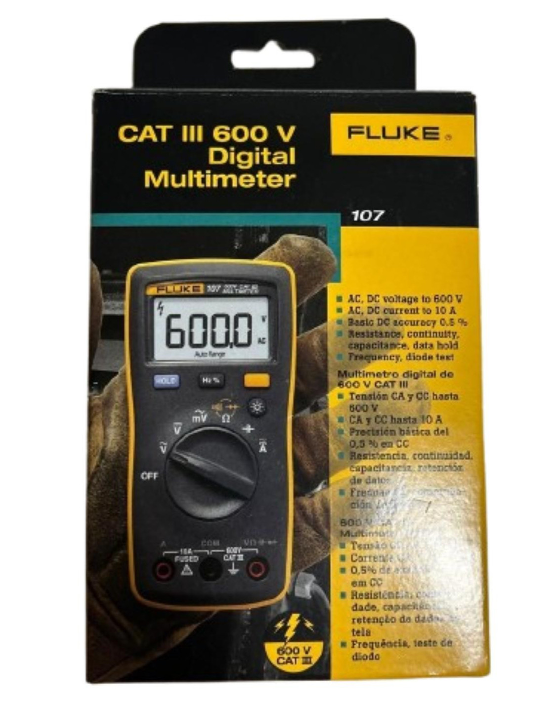 FLUKE Handheld Digital Multimeter 107 AC/DC Current From Japan New