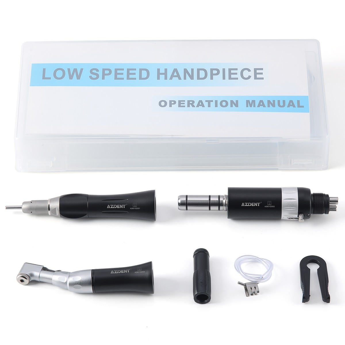 Dental Low Speed Handpiece Kit Wrench Type Contra Angle External Spray 2/4Hole