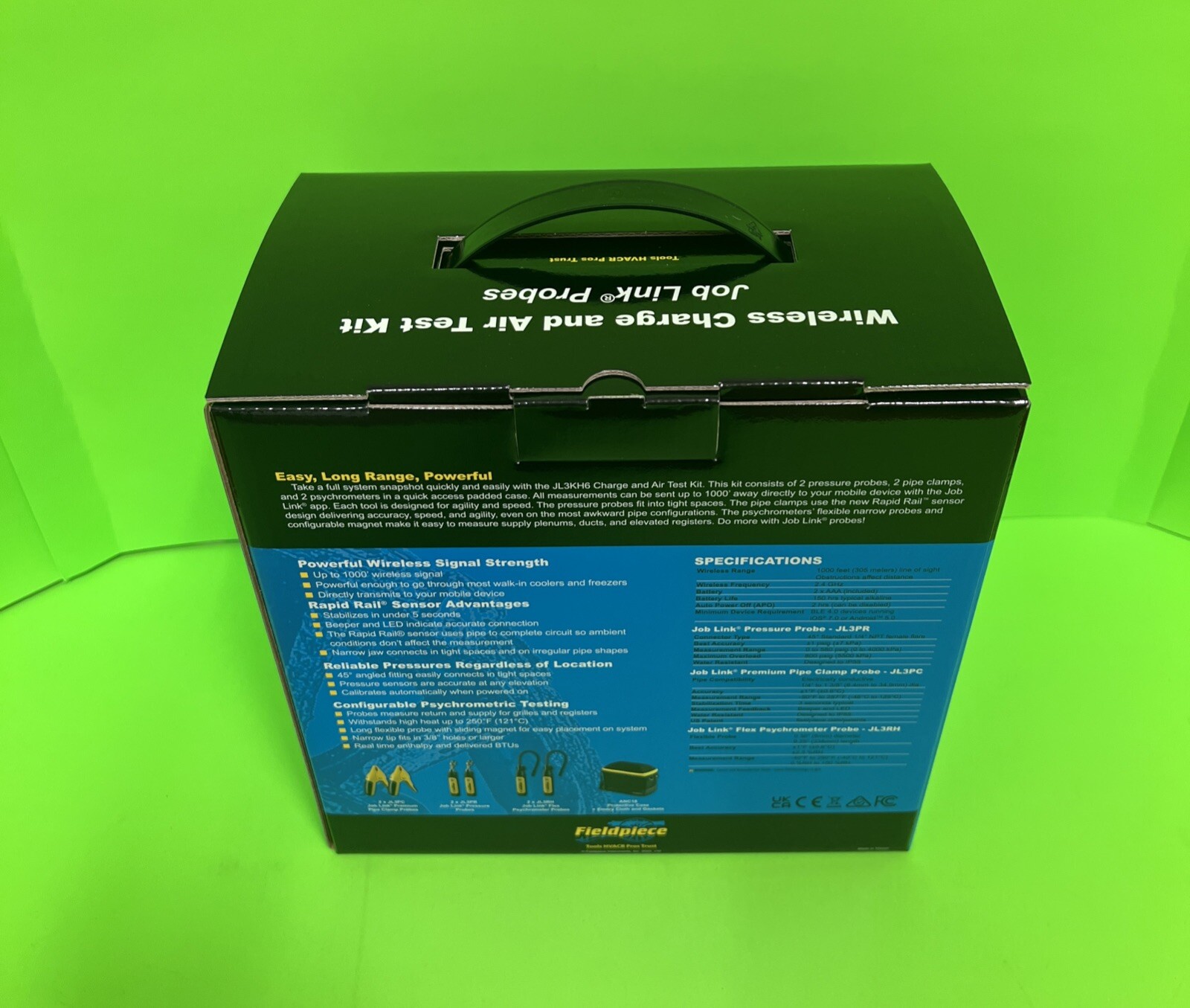 Fieldpiece JL3KH6 Job Link™ Probes Wireless Charge and Air Test Kit**FREE SHIP**