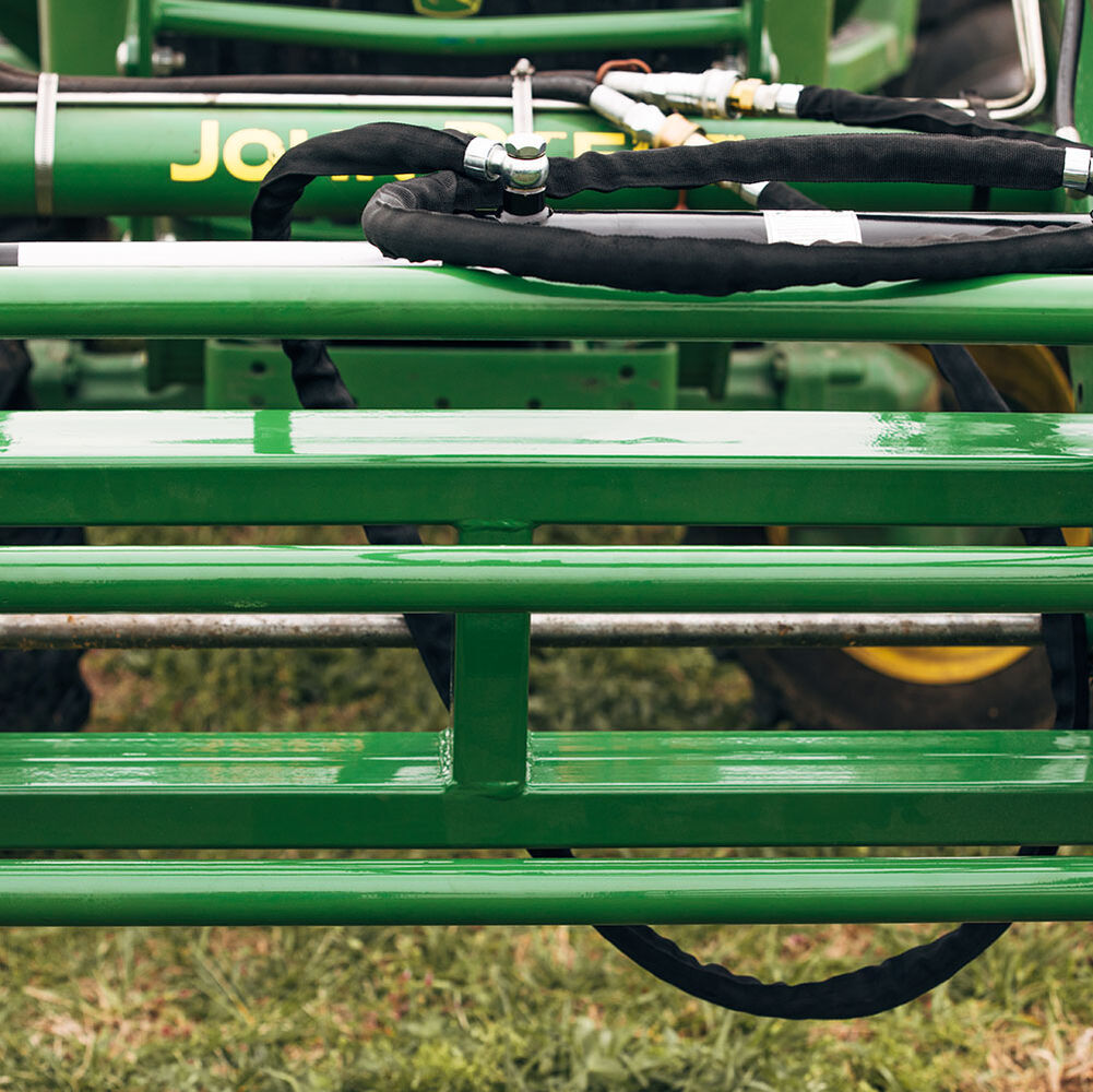 Titan Attachments Round Hay Bale Gripper Fits John Deere Hook and Pin Tractors