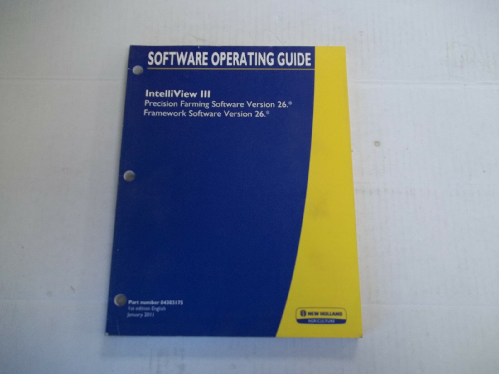 New Holland Intelliview III 26.* operators manual