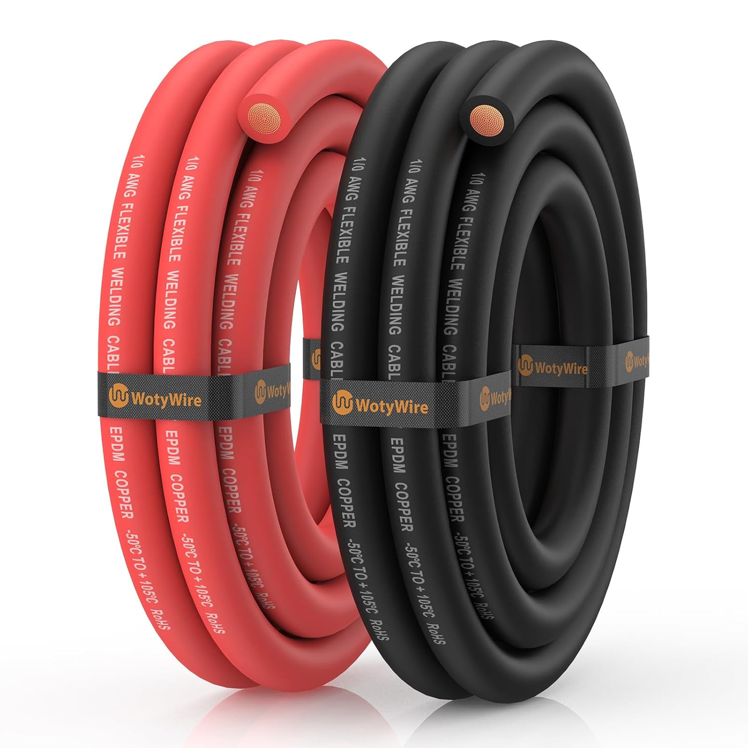 4 Gauge Wire Battery Cable, 4 AWG EPDM Welding Cable with Oxygen-Free Copper, Fl