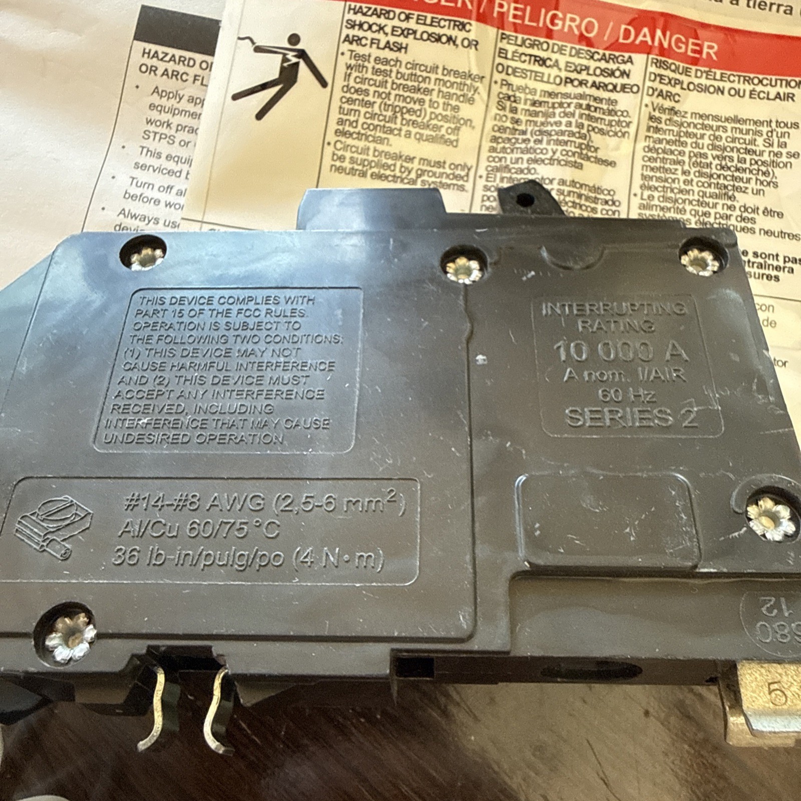 Square D QOB130EPD Ground Fault Equipment Protection Device 1 Pole, 30 Amp, 10kA