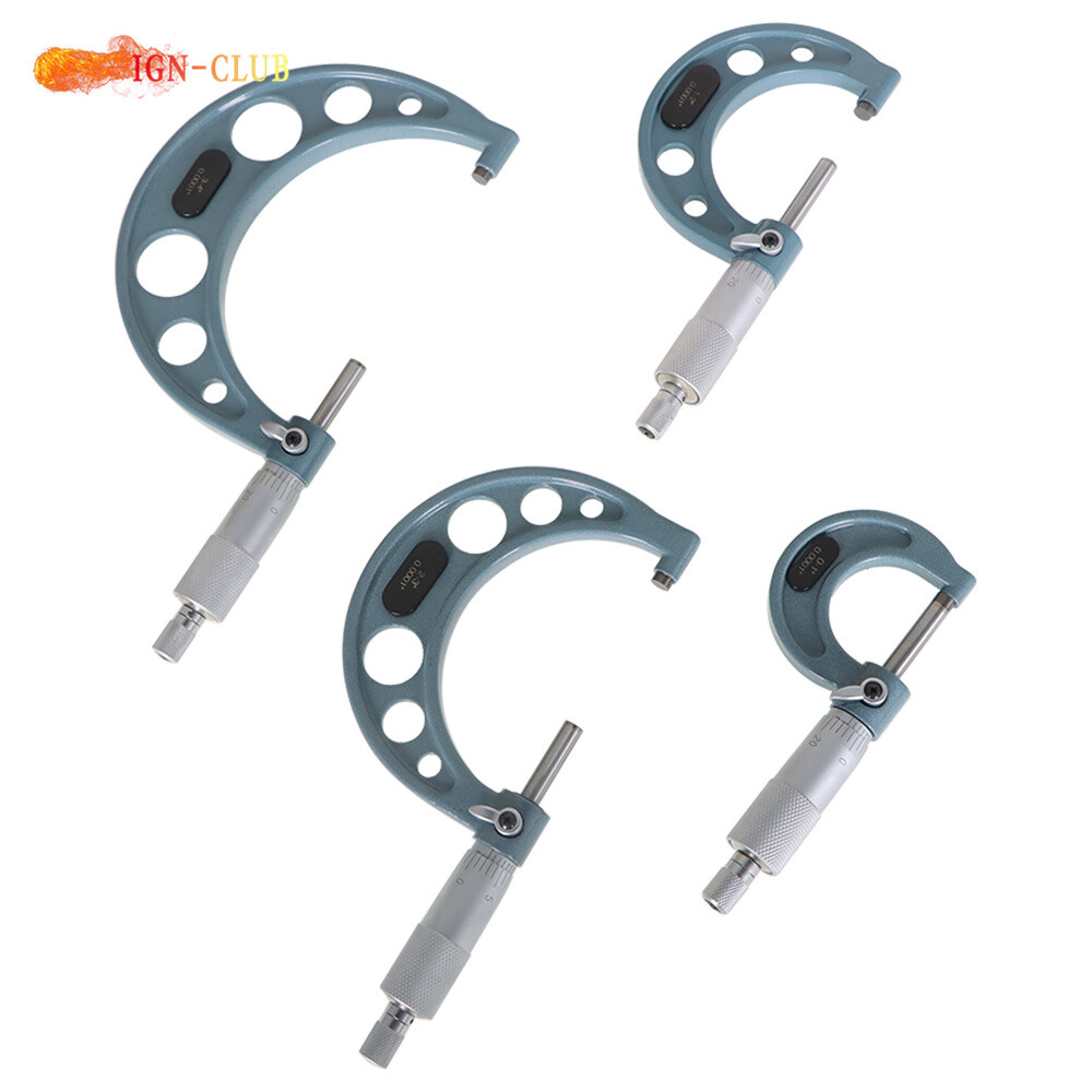 Premium Outside Micrometer Set 0-4″/0.0001″ Machinist Tool Precision Carbide Tip