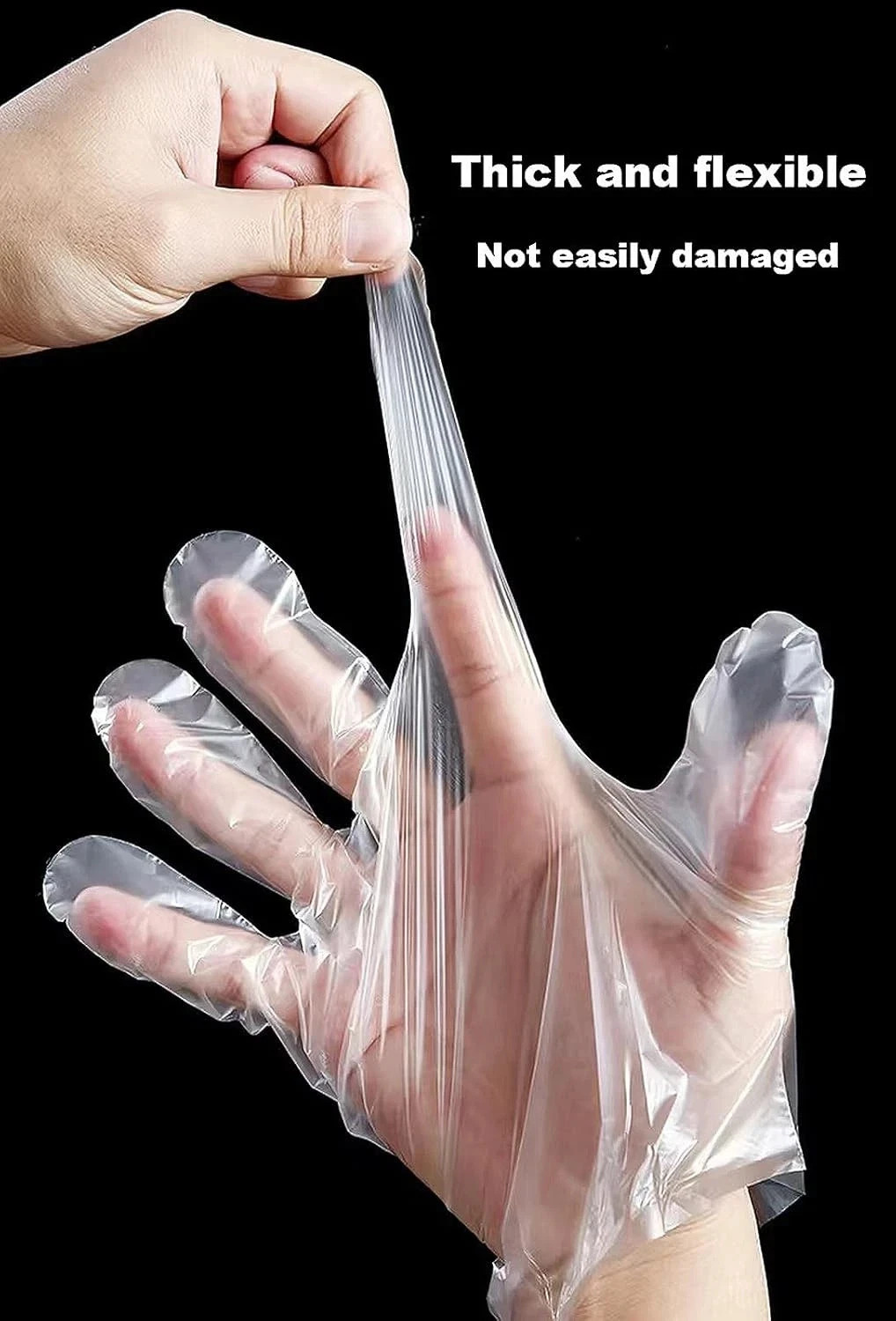 500 Count Disposable Poly Plastic Gloves for Cooking, Food Prep and Food Service