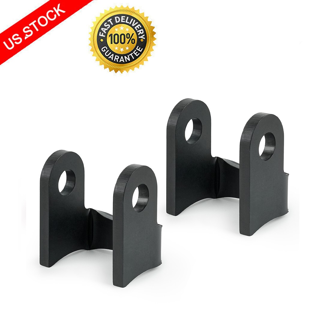 Set of 2 Shock Mount Brackets – 6mm Steel, 1/2″ Bolt Hole, Fits 1.75″–3″ Tube