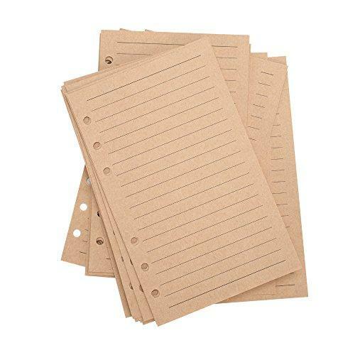 Refills Lined Paper, MALEDEN Refillable A6 Paper for 5×7 Journal Notebook