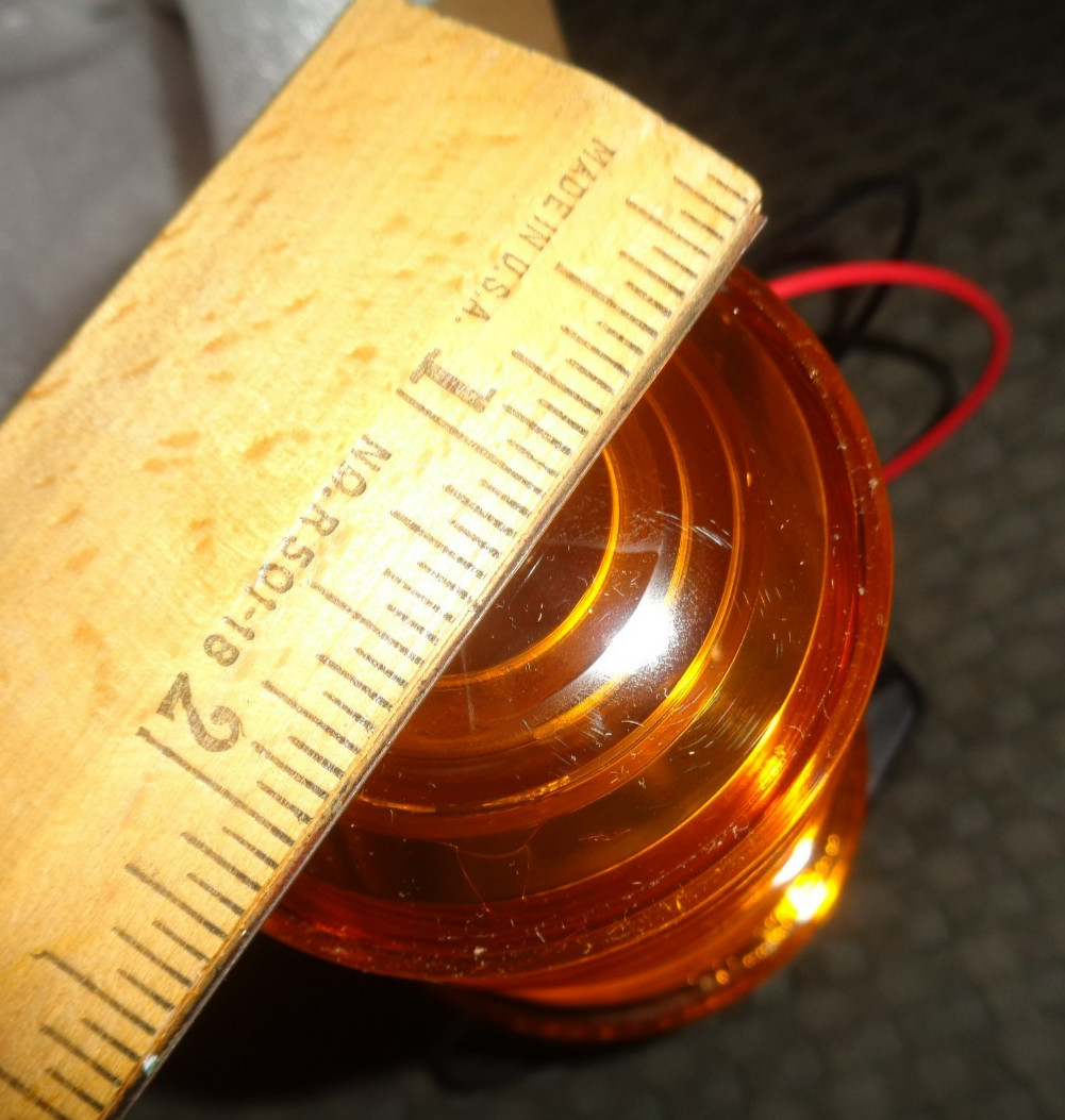 METEORLITE 5 VOLT 12-80 VDC FLASHING STROBE LIGHT AMBER LENS – NEW
