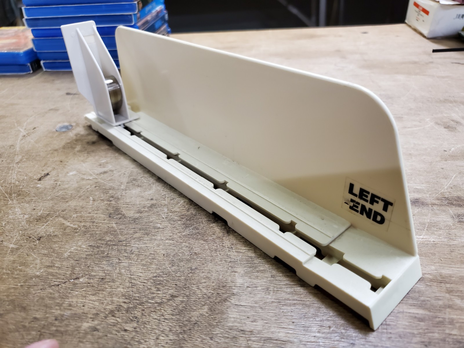 Lot of 55 RTC Profit Pusher 12″ T-Track Automatic Spring-Feed Shelf Units, Beige