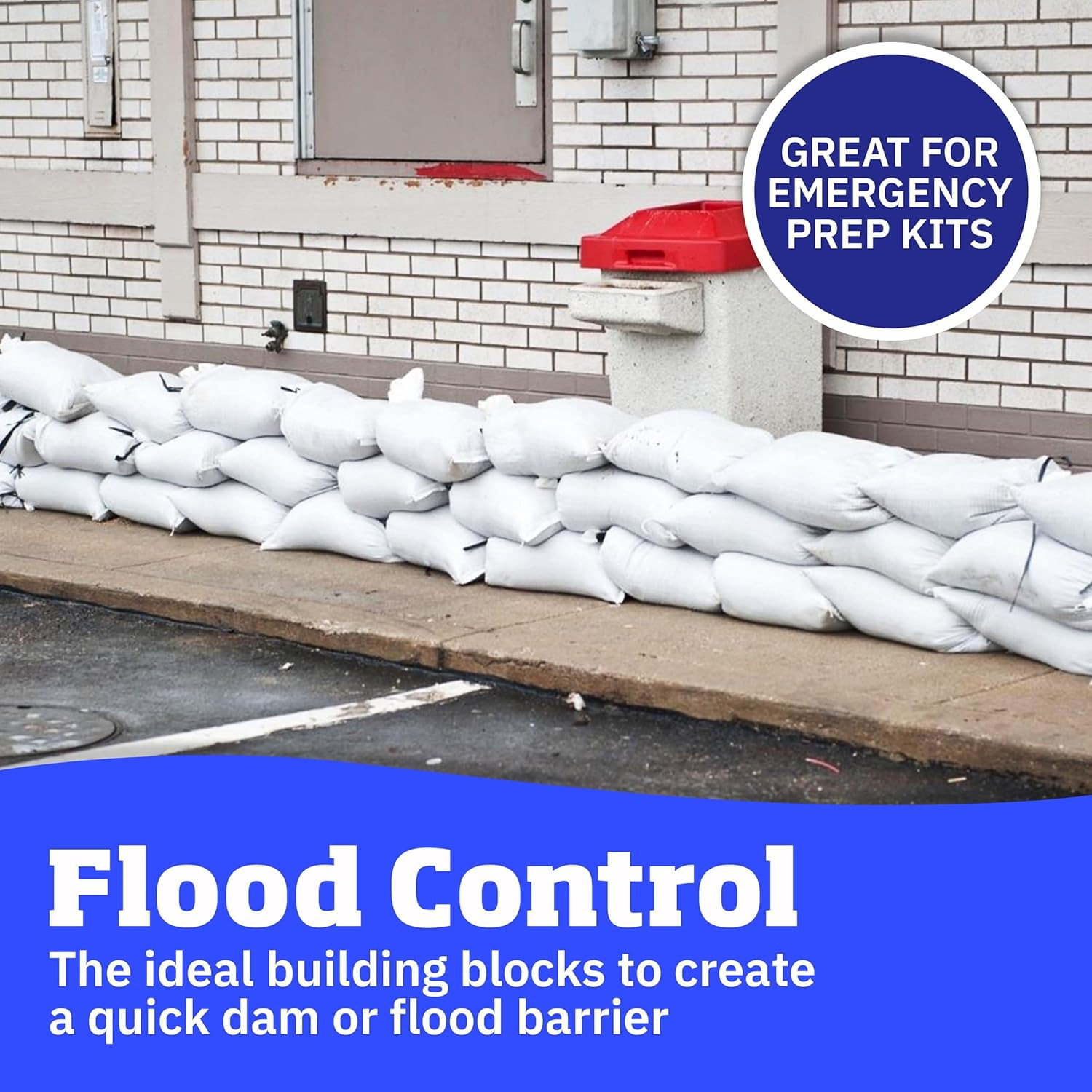 Heavy Duty Sand Bags with Tie Strings Empty Woven Polypropylene Sand-Bags for Fl