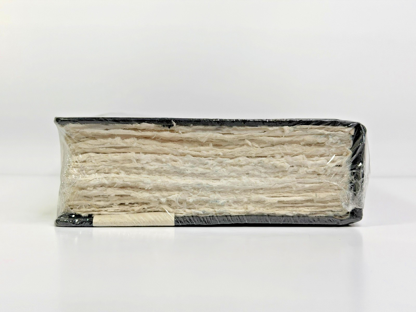 Handmade Blank Journal Deckle-Edge Cotton Pages / Black Hardback Made in India