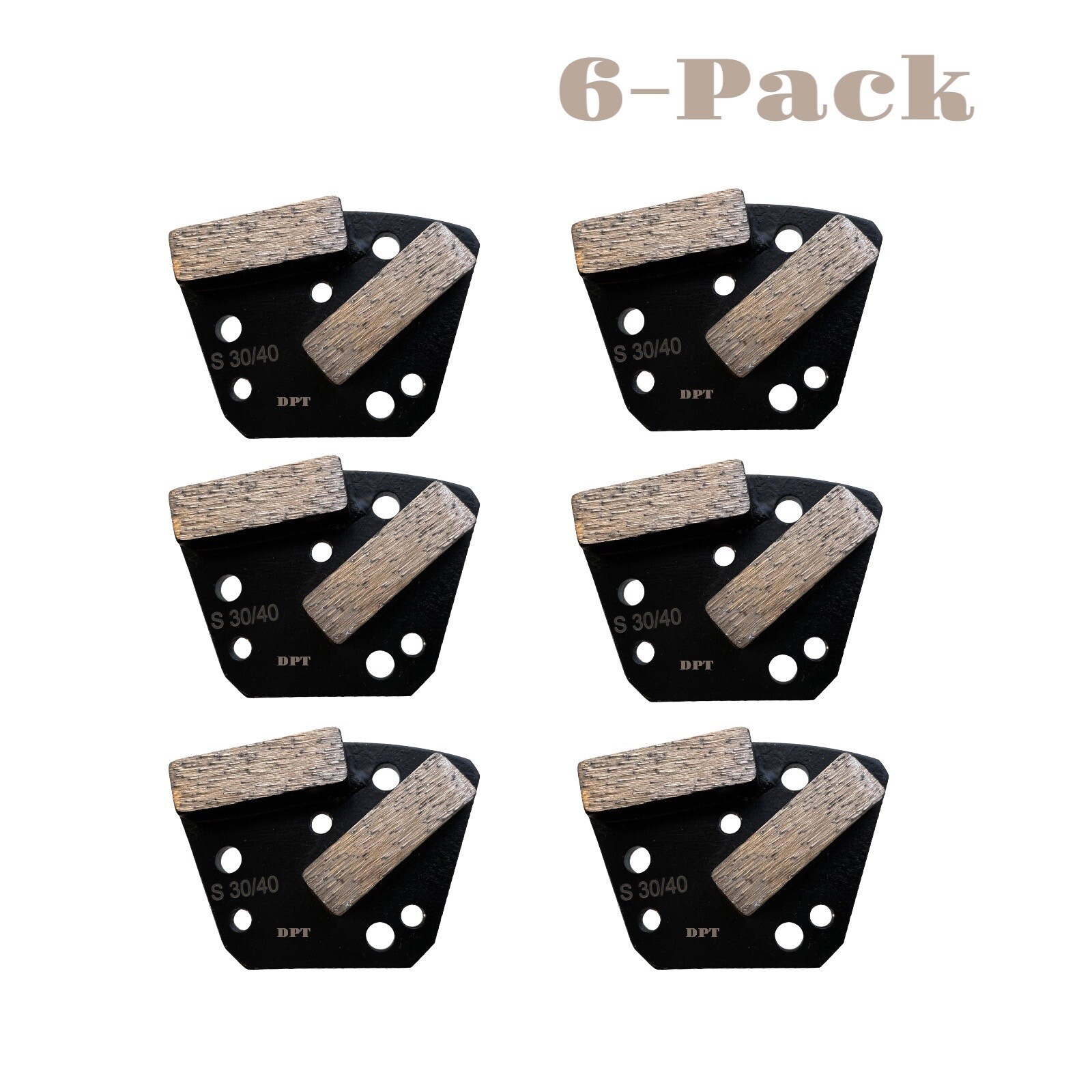 6 Pack Diamatic Sase CPS Grinding Discs Pads Hard Bond 30 Grit For Soft Concrete