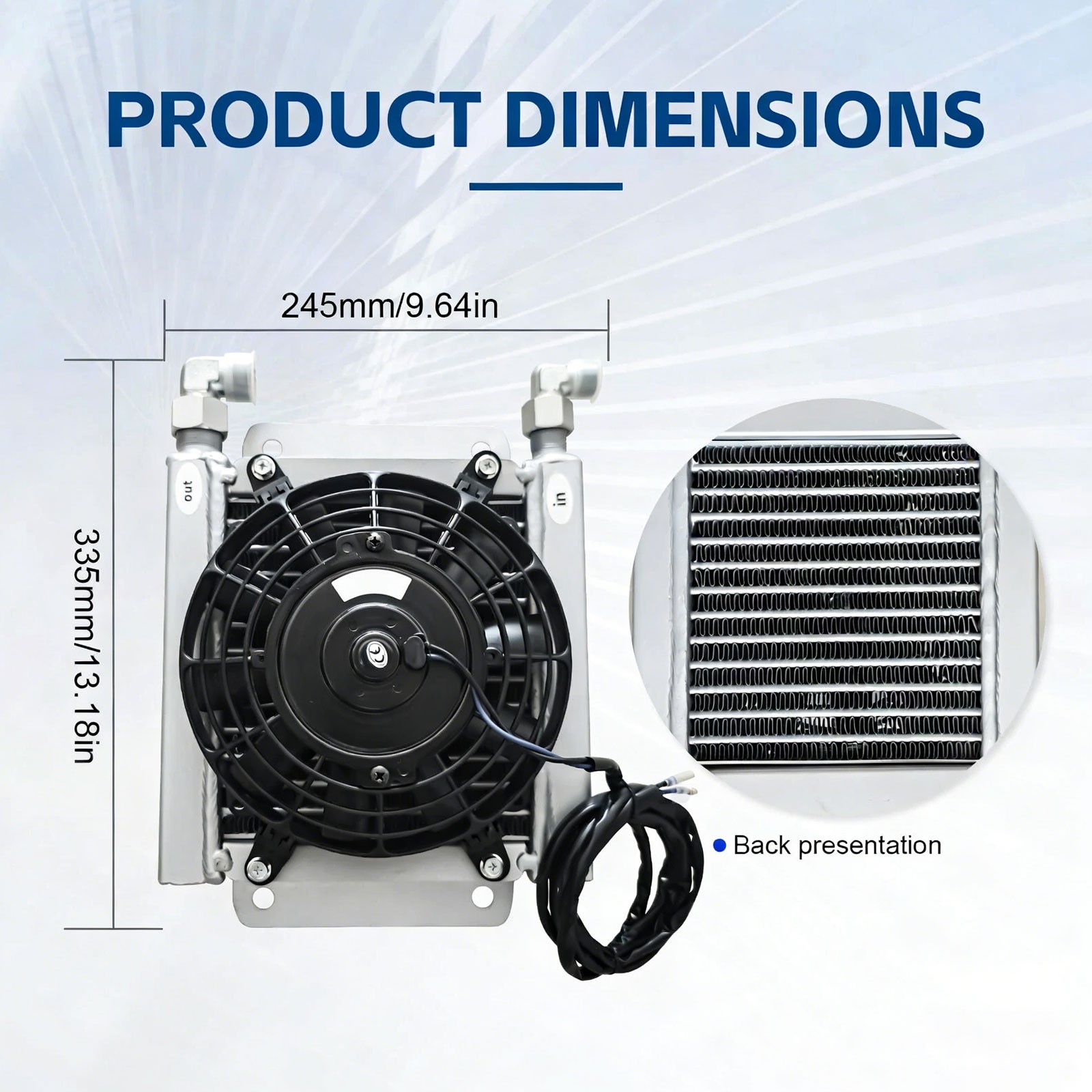 Radiator Plus Hydraulic Fan For AGT Mini Excavators 1-1.8 Ton Cooler Breeze NEW
