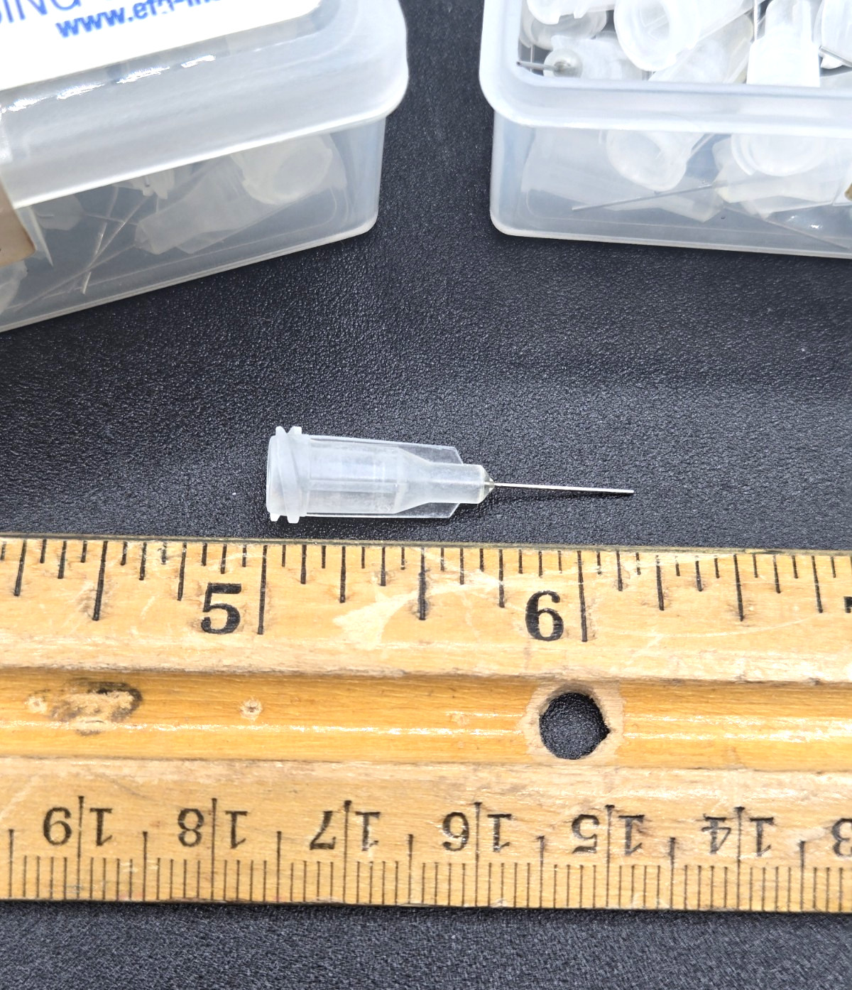 LOT OF 100* EFD 5127-B Precision Tips 27 Gauge 0.5″ Clear Nordson Boeing Surplus