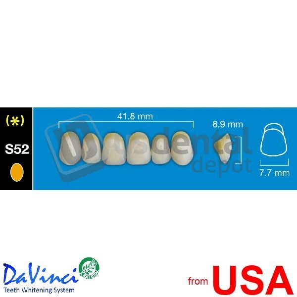 DAVINCI S52 Uppper Anterior A0 (1 X 6) – Ovoid – Davinci 4 layers Dentur 112620