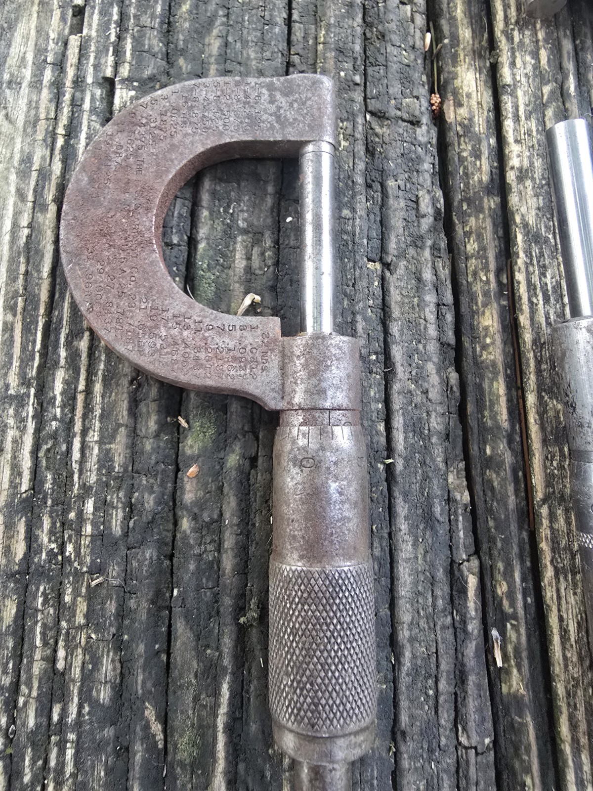 Vintage L.S. Starrett Co. No. 436 + 201 Outside Micrometer Original Wooden Box