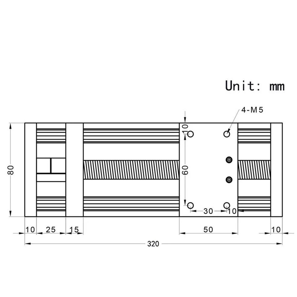 200mm Effective Travel Length Double Optical Axis Guide Ballscrew SFU1605 2 rod