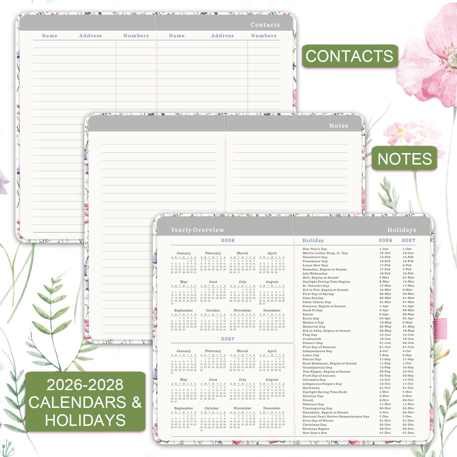 Pocket Calendar 2026-2028 – 3 Year Monthly Planner 2026-2028, January 2026 – …