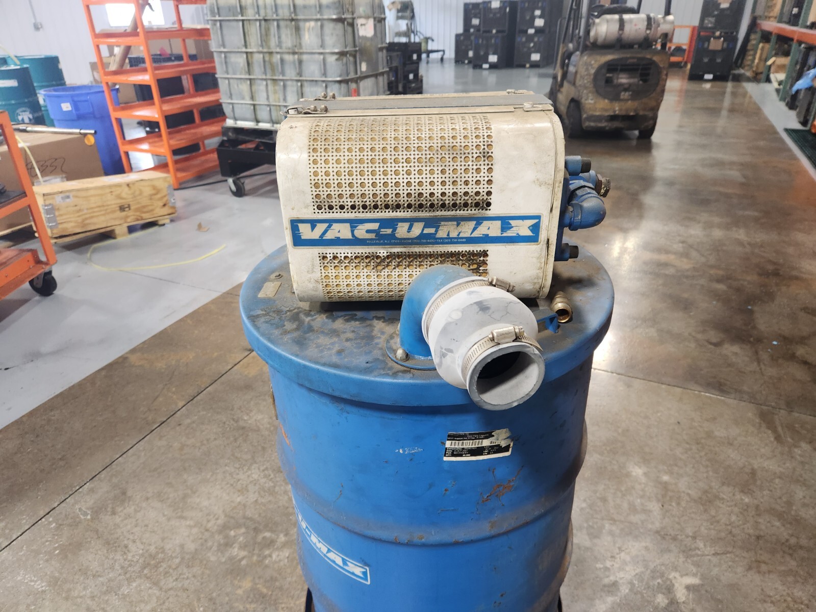 Vac-u-Max Model 40013 (55 Drum) Top Industrial Vacuum Cleaner for Fine Powder