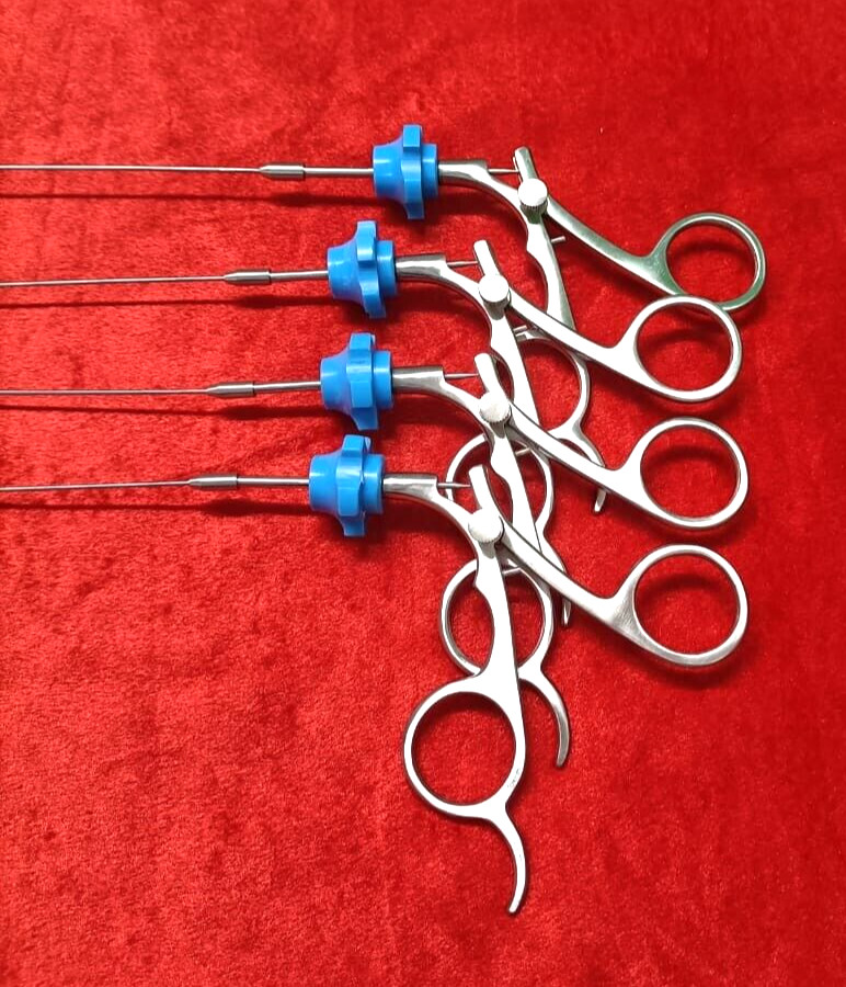 4pc – Hysteroscopy Semi Rigid Rotatable Scissor 5FR 40CM Reusable Instruments