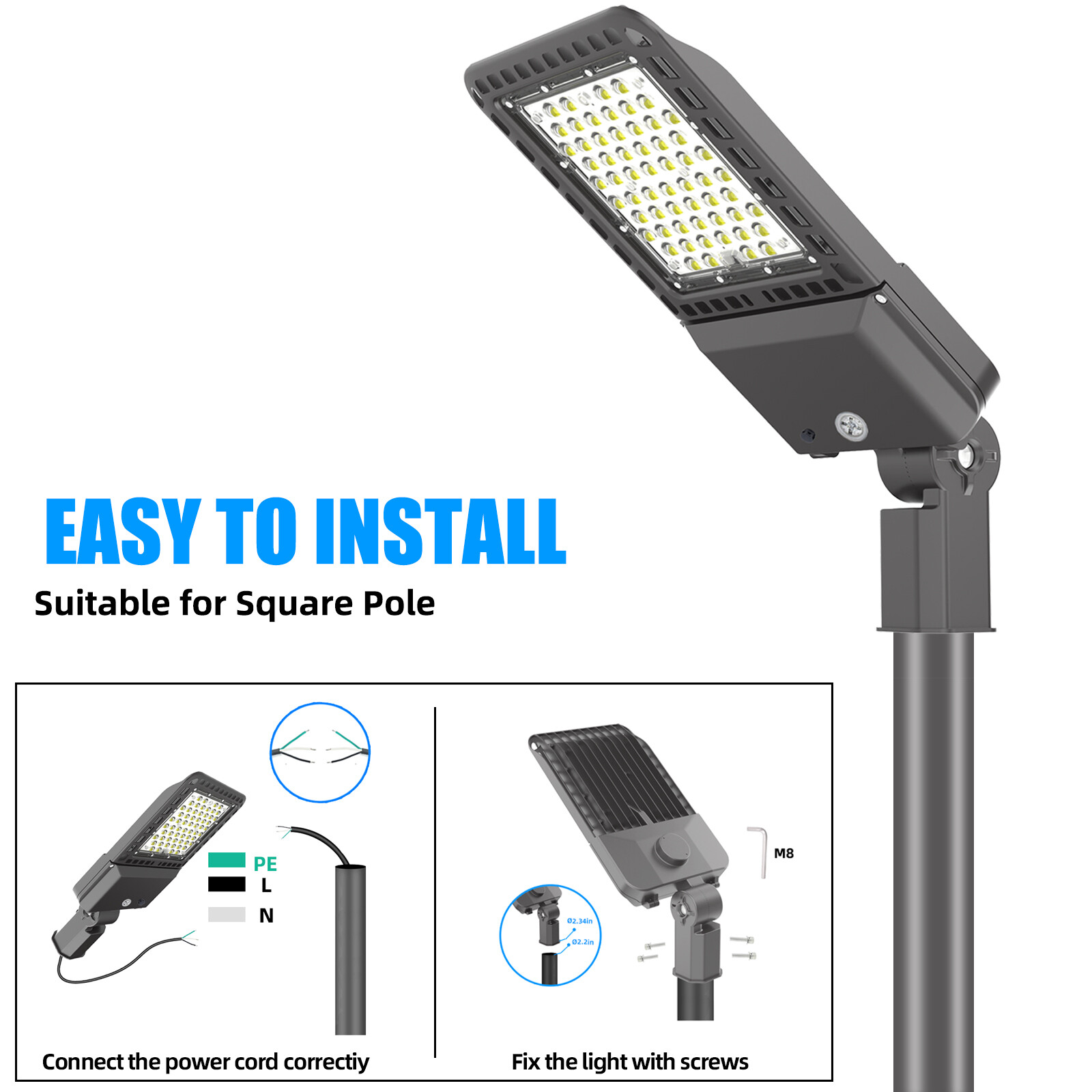 LED Stadium Flood Light Outdoor 600W Equivalent LED Arena Backyard Lights 5500K