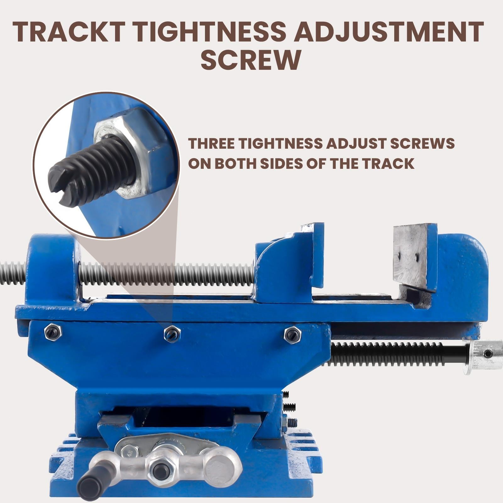 6″ 2-Way X-Y Bench Vise, Cross Slide Drill Press Vise for Milling & Woodworking