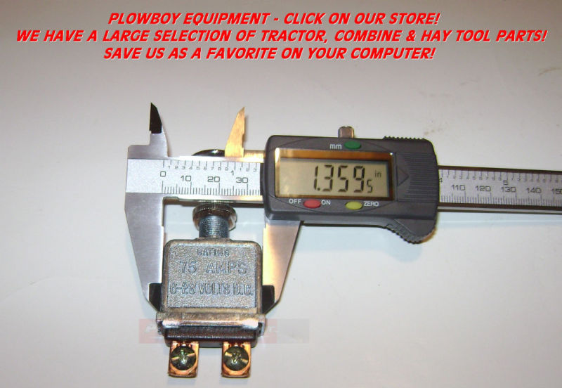 LIGHT SWITCH PUSH PULL ON OFF NO FUSE for JOHN DEERE