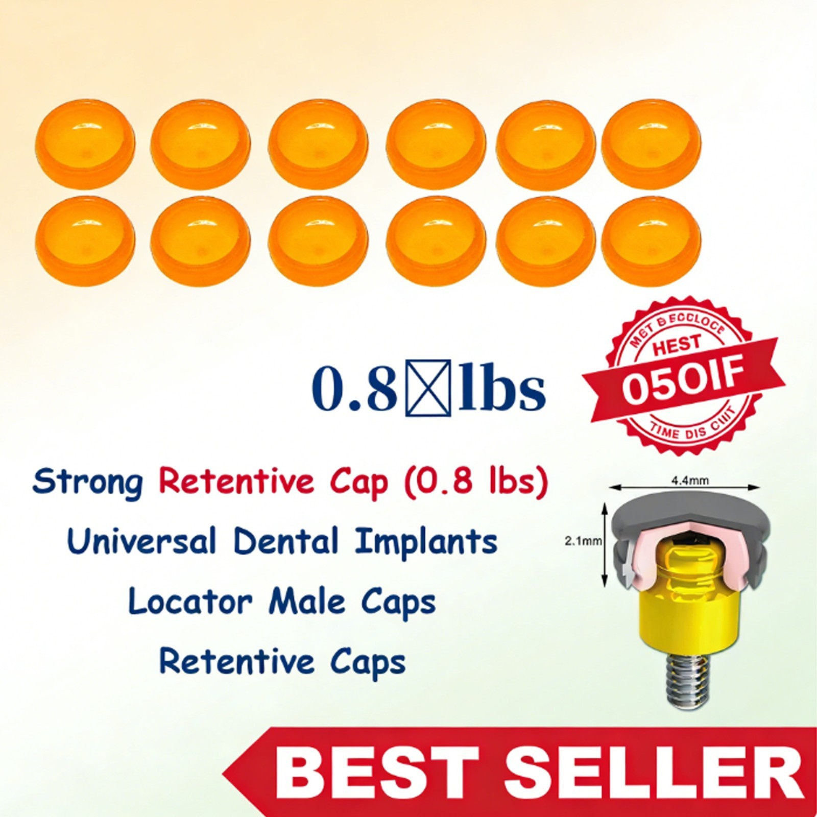 Locator Abutment 1–5mm for Zimmer TSV 3.5/4.5 Compatible MIS Adin Male Caps Tool