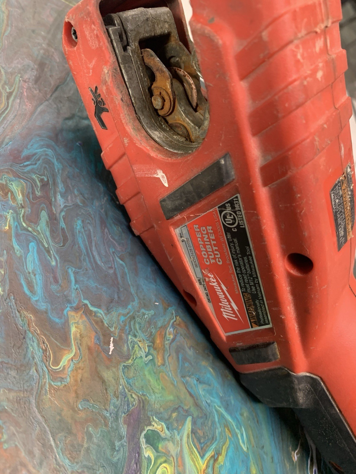 As-Is Broken Button Milwaukee 2471-20 M12 Cordless Copper Tubing Cutter