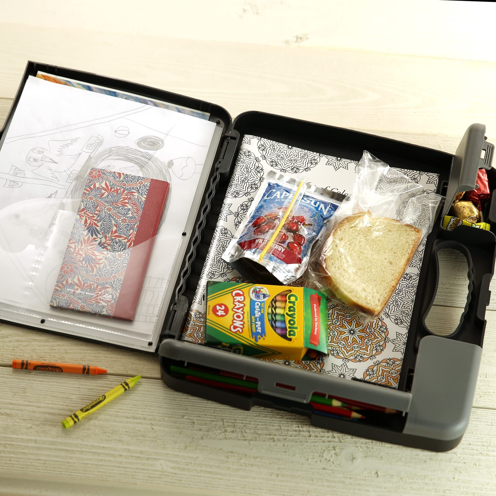 Portable Clipboard Storage Case, A4, Charcoal, 11-3/4w x 1-1/2d x 14-1/2h