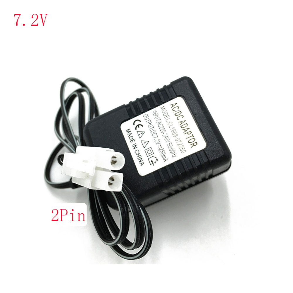 7.2V 9.6V 2Pin Power Charger for NiCd NiMH Battery 220-240V EU Plug for RC Toy