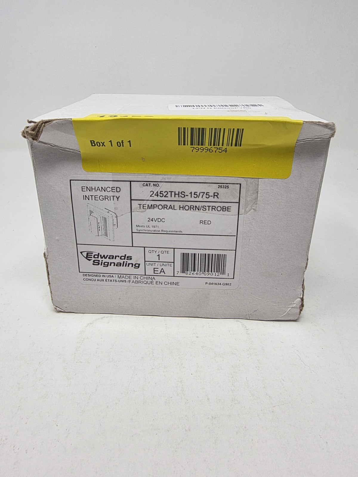 Est Edwards 2452THS-15/75-R Temporal Horn Strobe