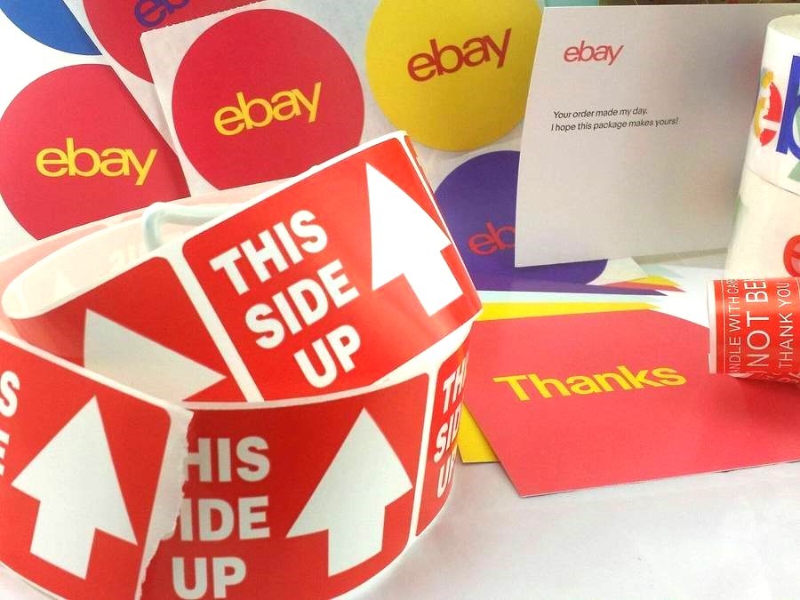 EBAY Branded Shipping Packing Supplies HUGE Variety Lot of 156 Tape Stickers ETC