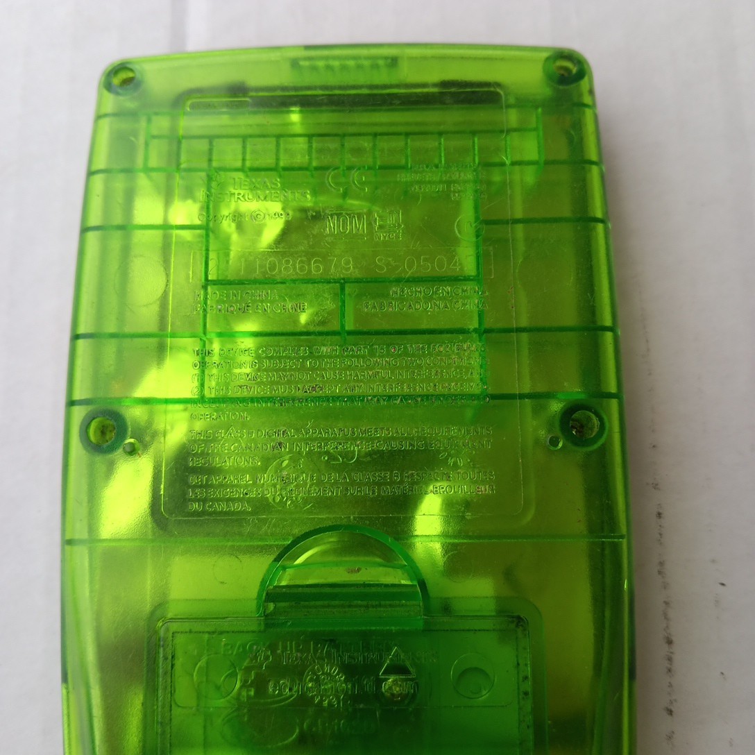 TI 83 Plus Lime Green Transparent Edition Calculator Tested And Working HTF RARE