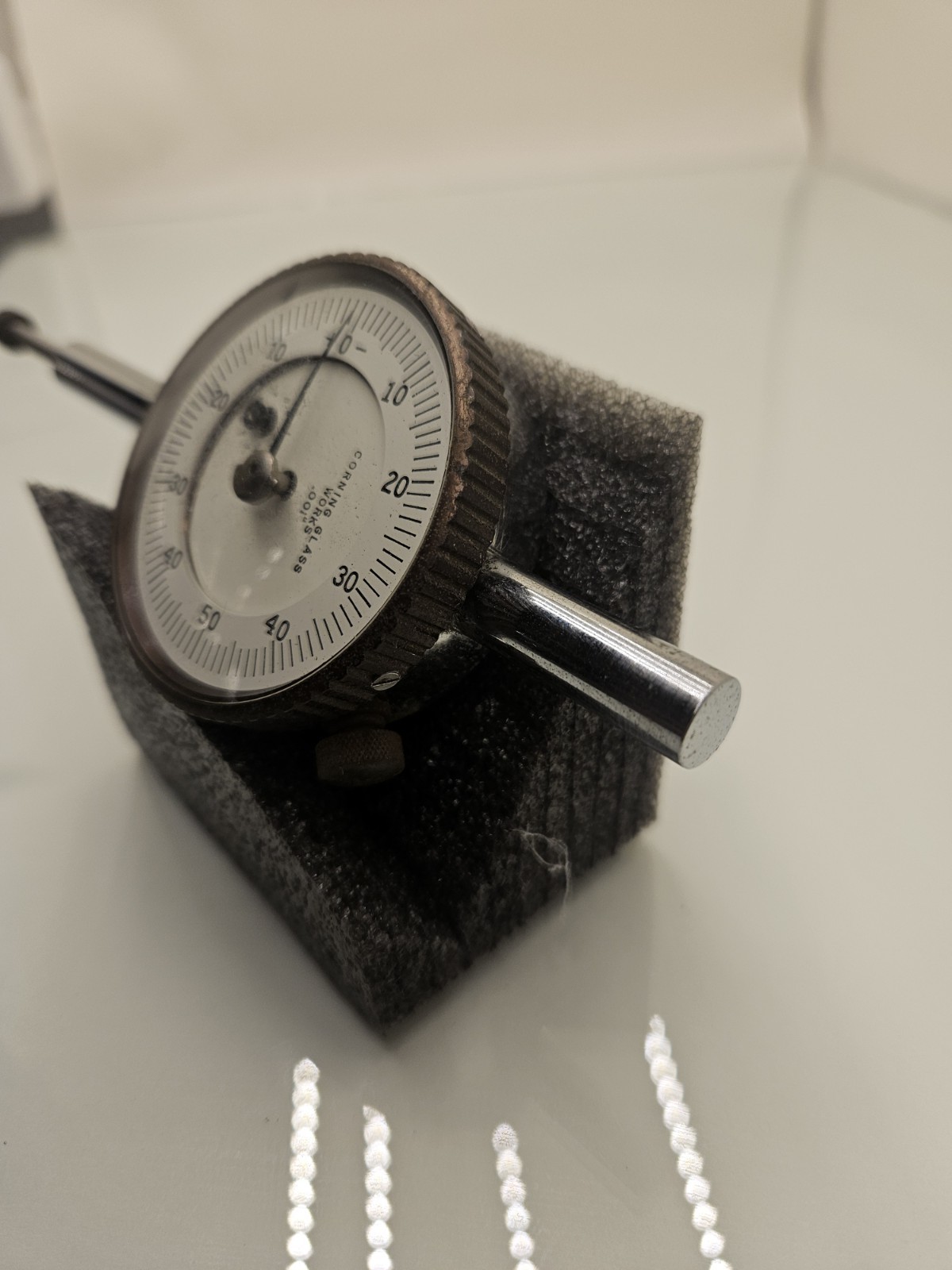 Corning Glass Works Dial Indicator .001″ Tool No. 1201 – Fully Functional