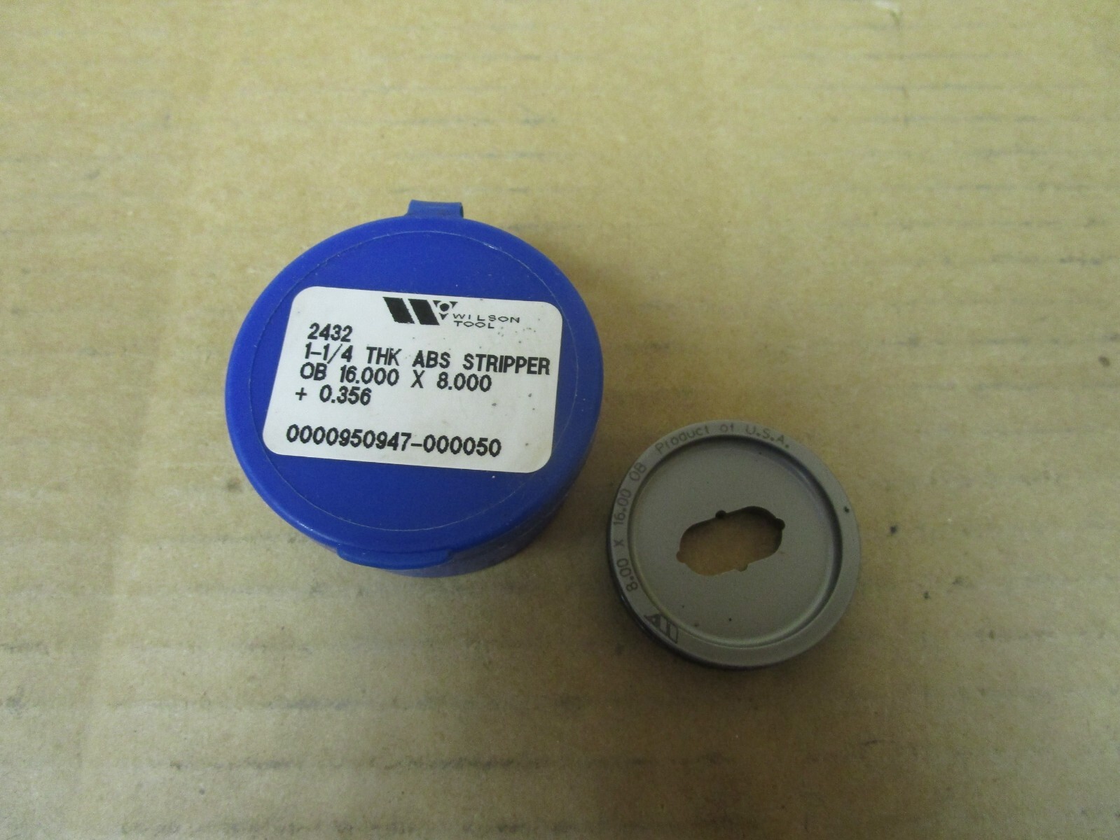 NEW WILSON TOOL 2432 1-1/4 THK ABS STRIPPER OB 16.000 X 8.000 + 0.356