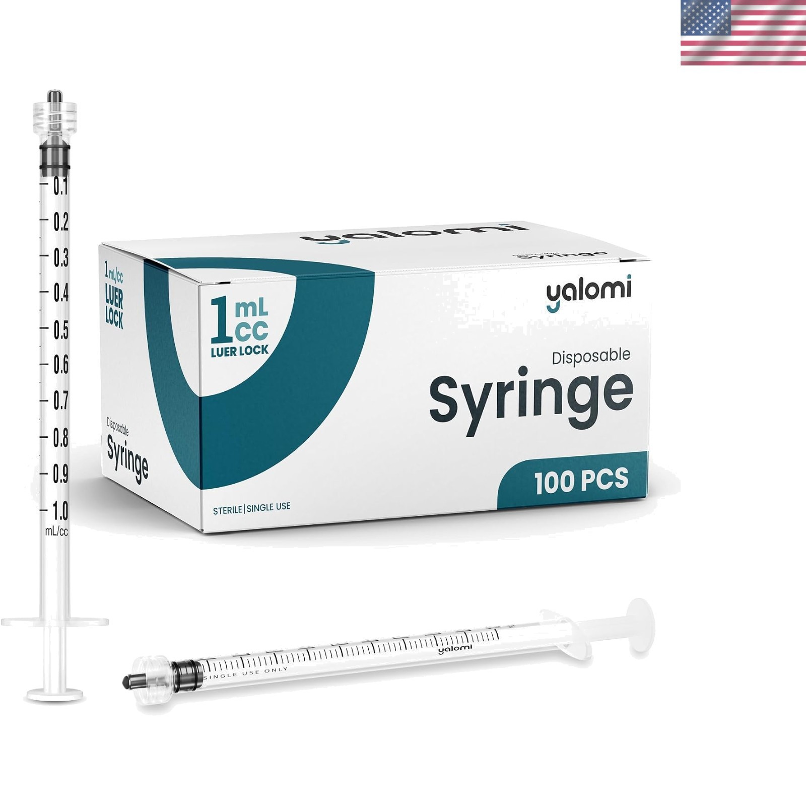 1mL Luer Lock Syringe No Needle | 100 Pack | | Sterile & Individually Wrapped…