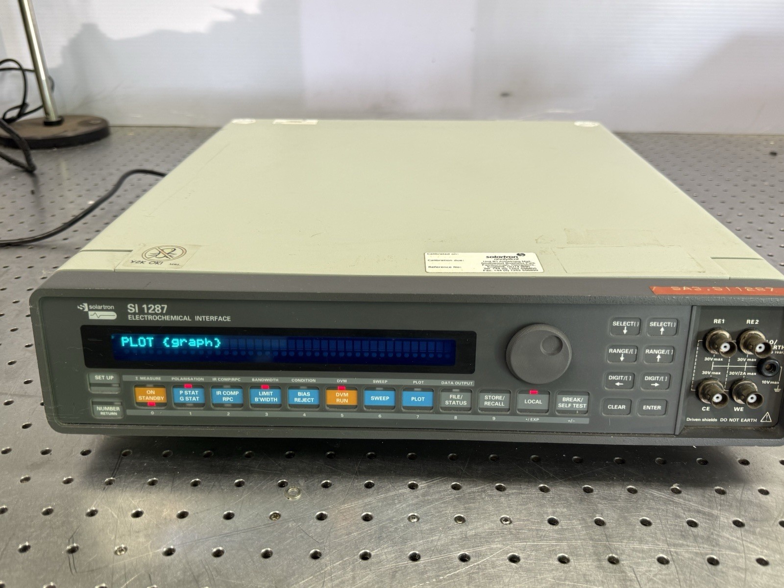 Solartron SI 1287 Electrochemical Interface Potentiostat Powers On As-Is