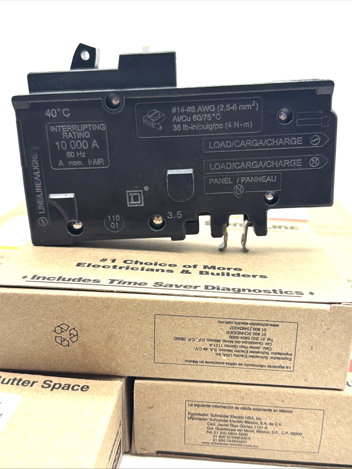 SQUARE D HOM115PCAFI 15A ARC FAULT AFCI PLUG-ON NEUTRAL BREAKER NEW LOT OF 10