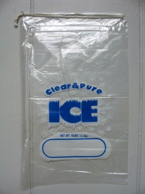 CLEAR & PURE ICE 8 LB DRAWSTRING ICE BAGS *100 COUNT LOT* FREE SHIPPING