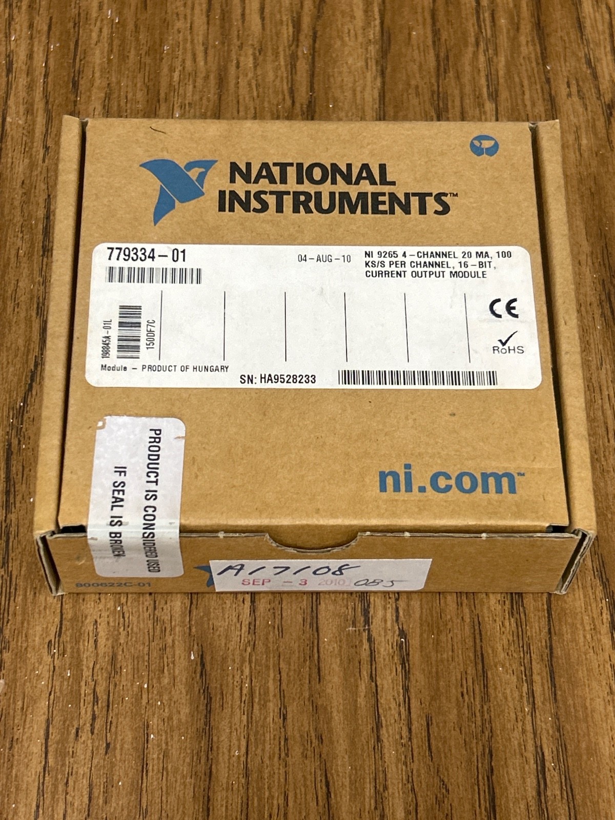 National Instruments NI-9265 Current Output Module 20 mA, BRAND NEW, 779334-01