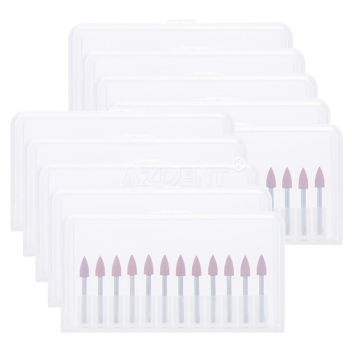 12pcs Dental Polishing Polishers Bur FG 1.6mm Mini Points Brownie Friction Grip