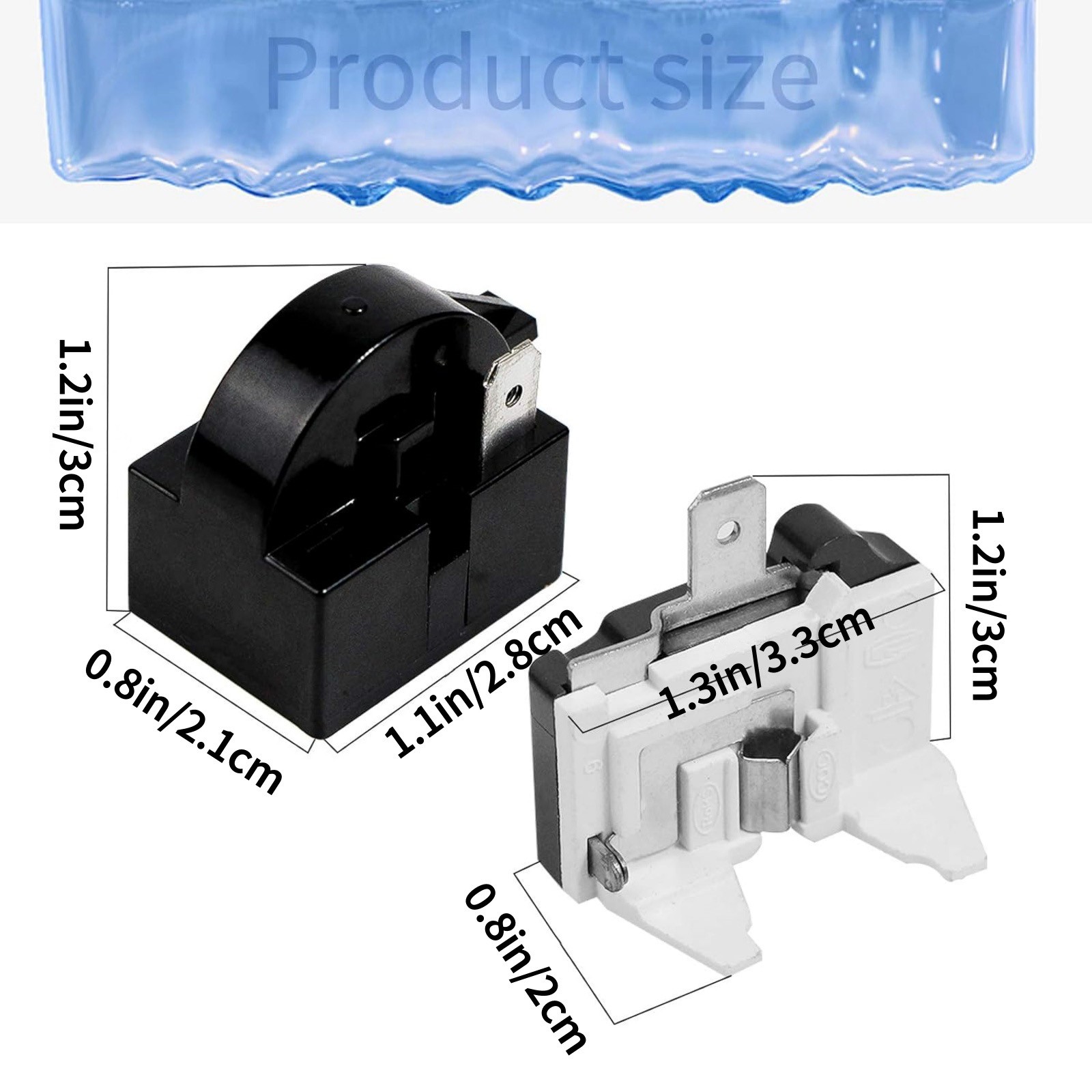 Starter Relay And Overload Protector Kit 1 Pin 4.7 Ohm For Refrigerator Repair