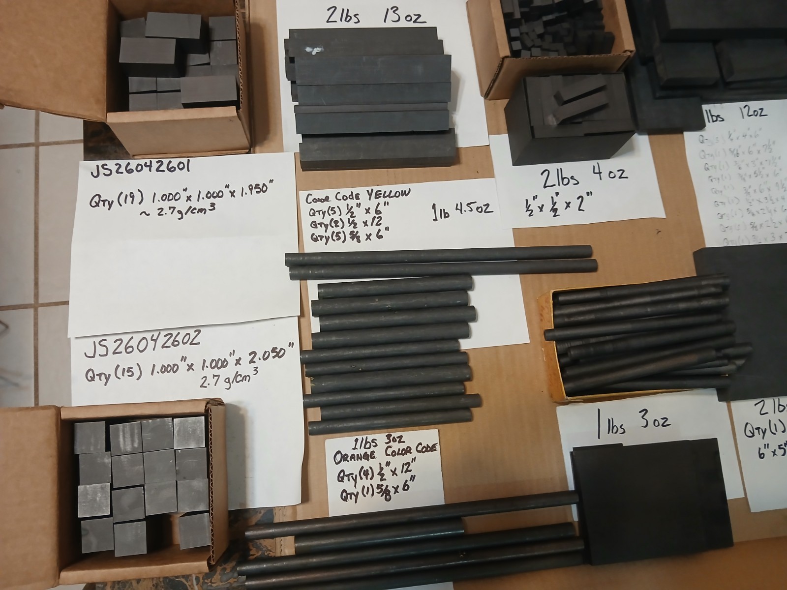 HUGE LOT SINKER EDM GRAPHITE 45 lbs rounds plate block EC 15 4 14 HK6 Cu Copper